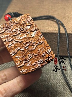 雷击枣木木雕火凤凰挂件木质五行缺火朱雀道家项链雷劈木吊坠男女