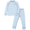 Fat boy's oversized warm autumn coat and long johns suit