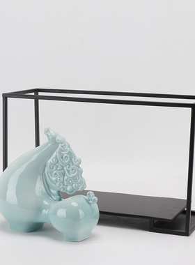 新中式陶瓷马摆件家居饰品酒店博古架客厅玄关酒柜软装骏马工艺品