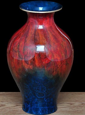 彩铜冬瓜花瓶摆件奢华家居摆设客厅花瓶插花软装新房书房装饰礼品