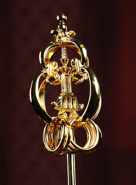 戴玉堂铜禅杖配件地藏王菩萨法杖佛像手持锡杖地藏法器小饰品摆件