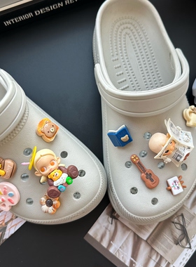 原创洞洞鞋配饰泡泡玛特zsiga系列可爱高级鞋花适配crocs鞋扣