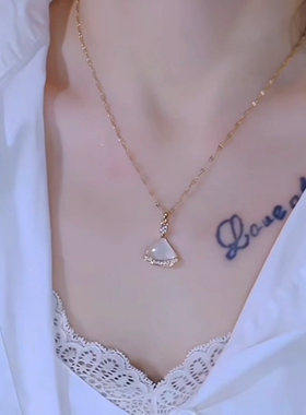 2026新款爆款时尚轻奢扇形项链精致百搭优雅高级感锁骨链颈链饰品