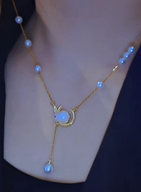 玉兔满天星贝珠项链女轻奢时尚