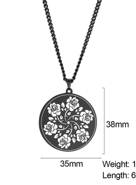 畅销欧美一件气质有质感圆牌不锈钢百搭秋冬时尚项链