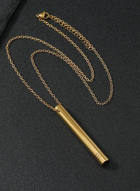 热销口哨项链潮流正念呼吸项链抗焦虑解压个性吊坠不锈钢饰品