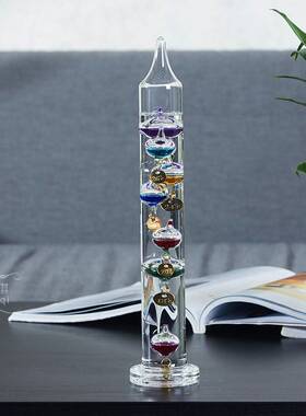 创意家居装饰伽利略彩球温度计办公室客厅室内摆件男女友生日礼物