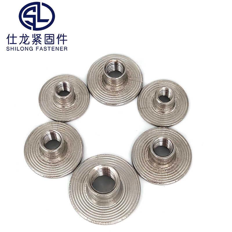 304不锈钢t型焊接螺母T帽圆螺母法兰/对接铁板台阶对锁链接螺母M6 - 图2