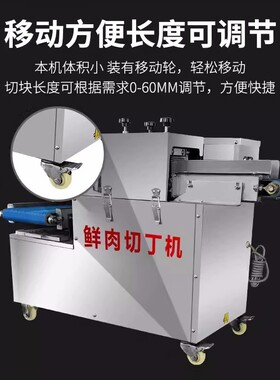全自动鲜肉切丁机多功能切肉条开片切鸡柳电动切肉粒肉丝机切块机