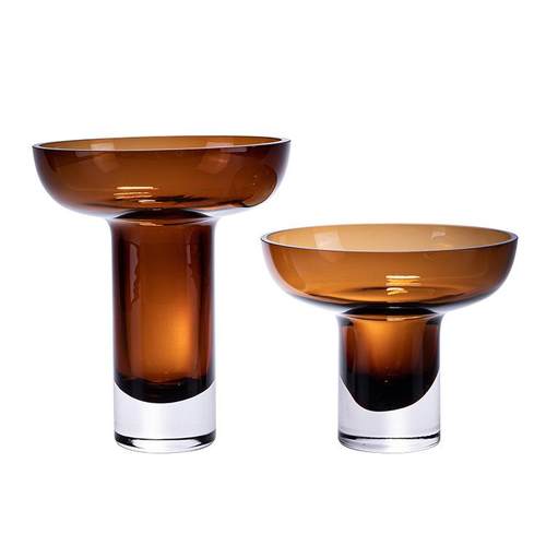 安华轻奢简约玻璃花瓶插花干花花器装饰品创意摆件工艺品 - 图3