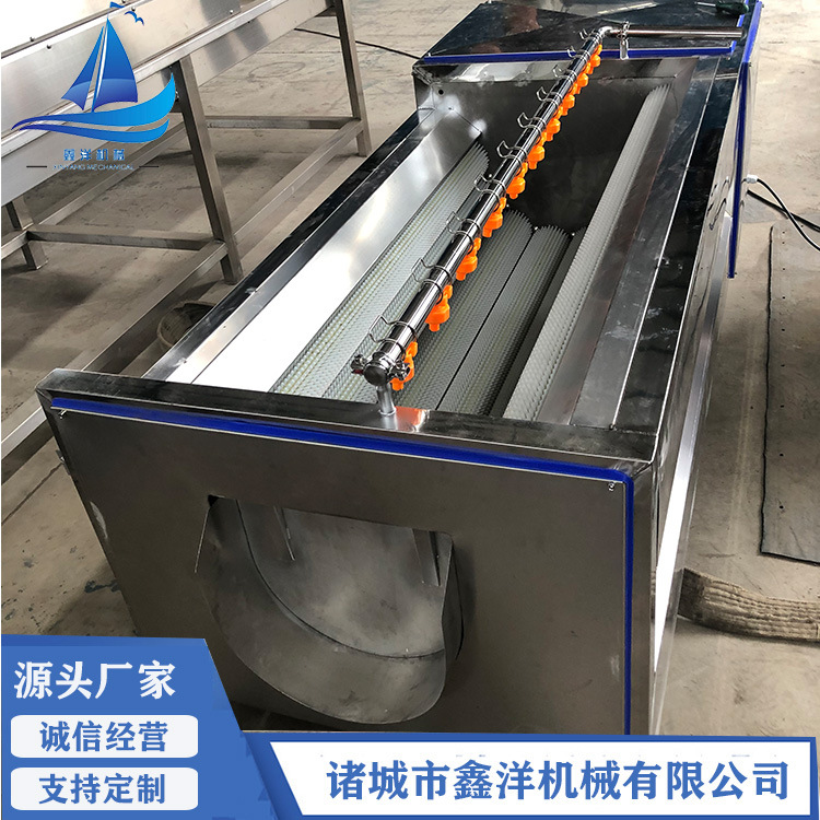 毛刷海蛎子去泥清洗机 胡萝卜莲藕去皮清洗机 商用毛辊清洗设备 - 图0