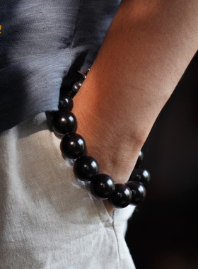 禅木匠黑檀木佛珠手链老料手串项链沉香小叶紫檀念珠108颗男女2.0