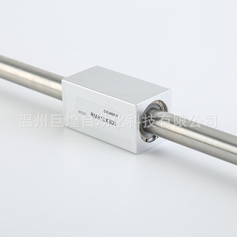 亚德客型气缸RMS磁耦无杆气缸不锈钢机械式行程可调滑块滑台气缸 - 图3