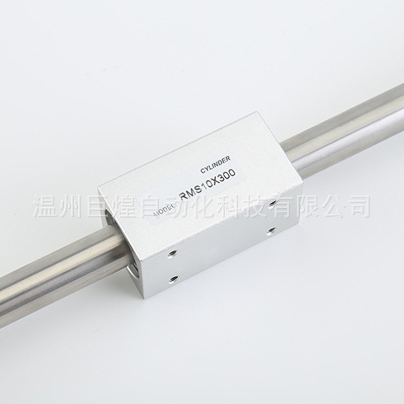 亚德客型气缸RMS磁耦无杆气缸不锈钢机械式行程可调滑块滑台气缸 - 图2