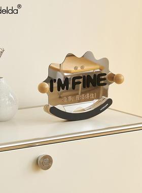 Mandelda入户玄关桌面摆件家居客厅电视柜时钟摆放式装饰品钟表