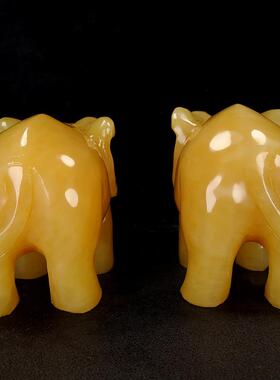 天然玉石摆件吉祥如意象酒柜客厅办公室桌面家居玄关装饰