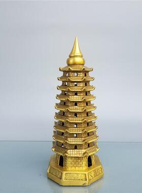 黄铜九层文昌塔摆件 黄铜9层文昌塔家居客厅办公室书房摆件