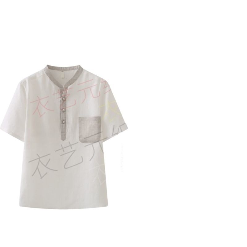 1806衣服装裁剪图纸样板新款短袖t恤男士时尚撞色中国风半袖男装,淘宝优惠券,粉丝福利购,淘宝优惠卷