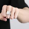 999 sterling silver Baifu ring for men and women couples