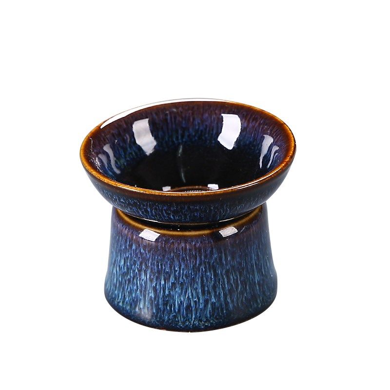 窑变釉蓝盏茶漏功夫茶具茶滤网茶水分离器家用陶瓷茶叶过滤器中式,淘宝优惠券,粉丝福利购,淘宝优惠卷