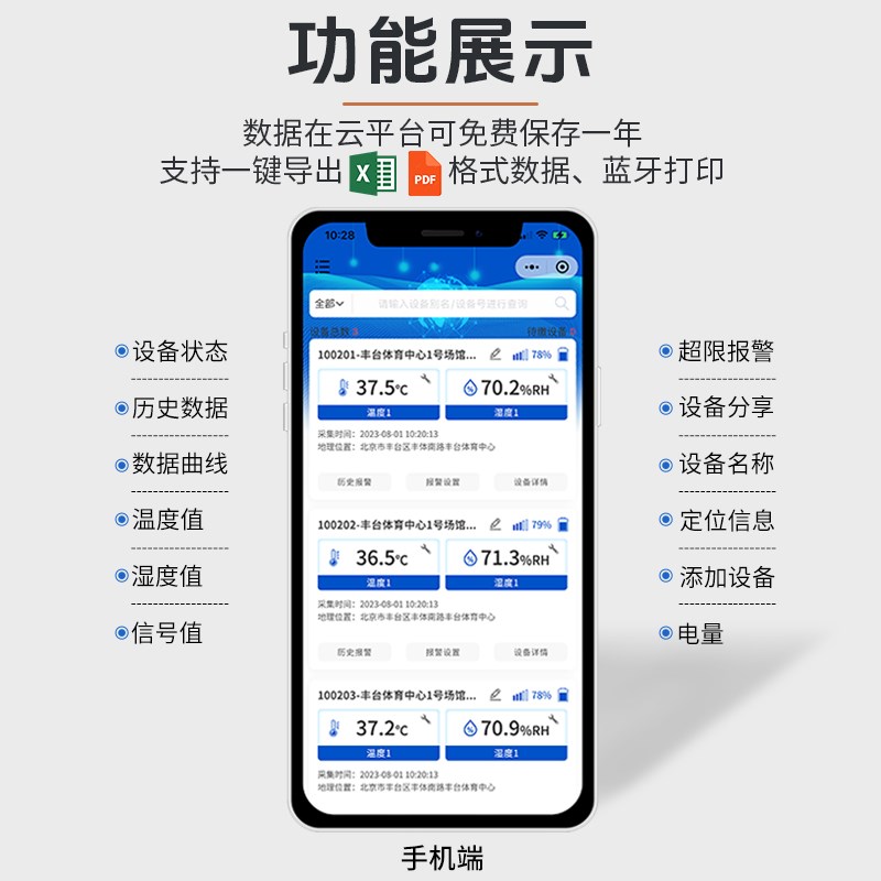 源恒通4G手机远程监控温湿度计大棚养殖冷链运输温度记录仪YHT15A - 图3
