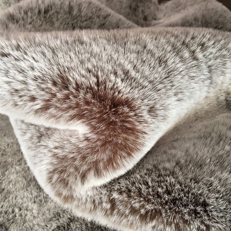 仿獭兔毛皮草染尖面料毛绒布料耳罩毛毛布白色展示背景布DIY服装 - 图1