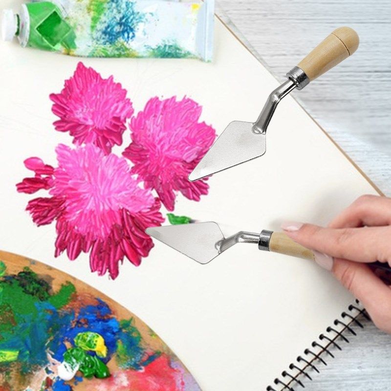 油画刮刀美术颜料调色刀 木柄刮刀绘画用品 不锈钢绘画单支调色刀,淘宝优惠券,粉丝福利购,淘宝优惠卷
