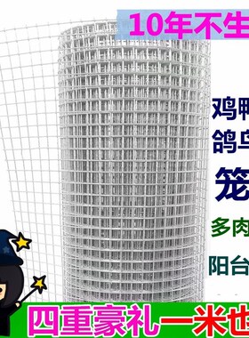 镀锌铁丝网围栏户外护栏铁网家用养殖围网养鸡钢丝网格小孔防护网
