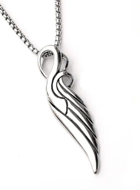 2025民族风饰品钛钢项链男士朋克胜利之手男士不锈钢个性吊坠