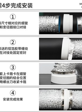 抽油烟机塑料变径圈180转160转换接头接变径管PVC管排烟管变径器