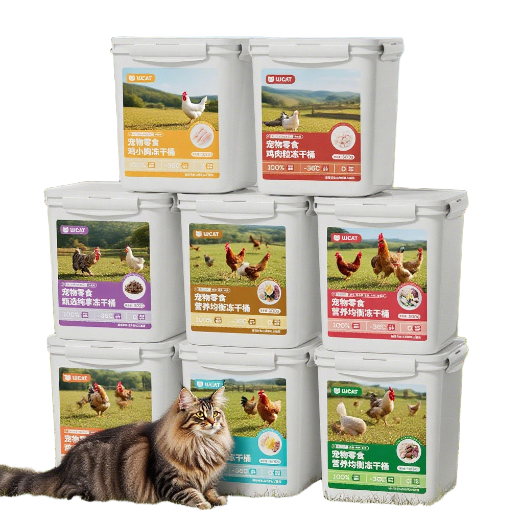 猫咪零食冻干鸡肉粒鸡小胸犬猫通用蛋黄粒鸭肉鹌鹑宠物混合冻干桶,淘宝优惠券,粉丝福利购,淘宝优惠卷