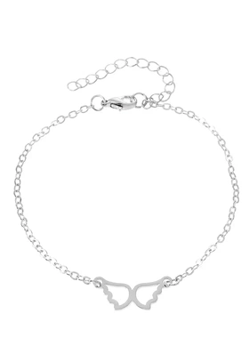 欧美ins简约天使之翼手链女 时尚创意小众设计镂空翅膀手环手饰