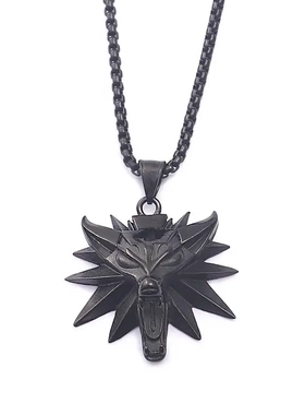 电影饰品 wither 3 巫师3 狼头项链吊坠 速卖通项链