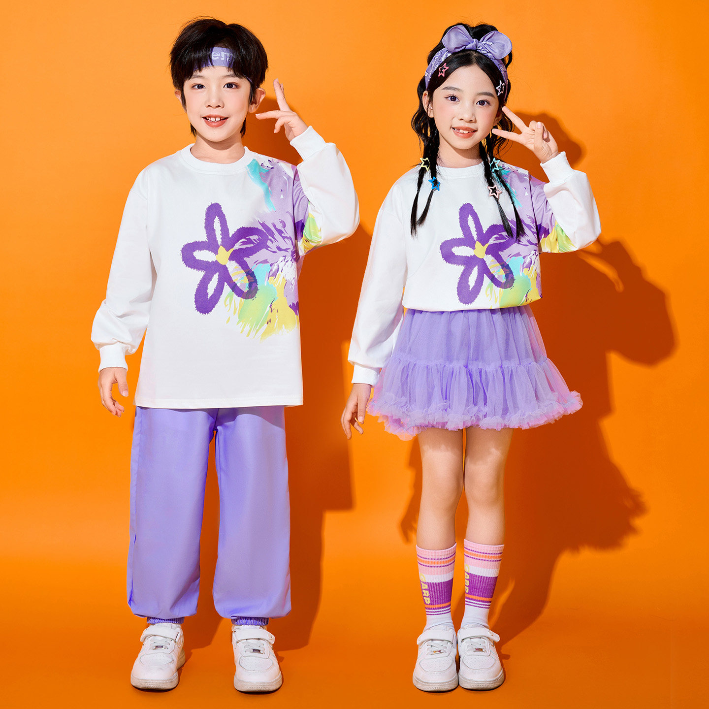 儿童啦啦队演出服秋季小学生运动会服装幼儿园蓬蓬裙舞蹈表演班服,淘宝优惠券,粉丝福利购,淘宝优惠卷