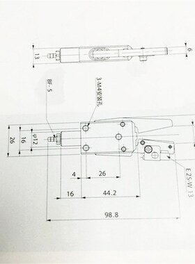 机械手/STAR水口夹具 E系 直型夹具/夹爪 CHK-EM-12-C 附传感器