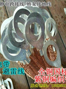 全铜桥架接地线配件铜编织带2.5平4平方6平方电箱连接导电避雷线