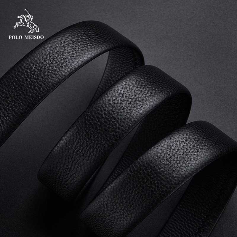 正品保罗男士皮带真皮男式腰带2025新款自动扣男款牛皮裤带送男友