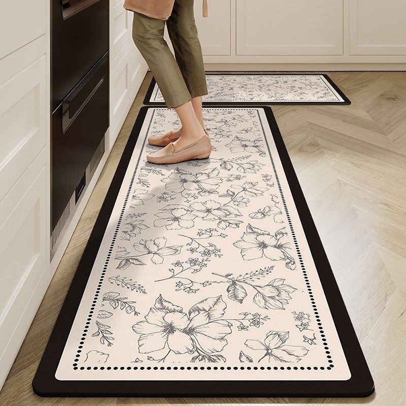 厨房地垫2025新款硅藻泥防水防滑脚垫家用防油免洗耐脏可擦地毯,淘宝优惠券,粉丝福利购,淘宝优惠卷