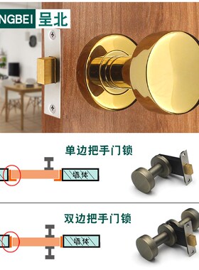 304不锈钢明装把手带锁圆形单面锁隐形黄铜暗装背景墙暗门拉手锁