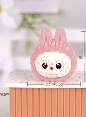 植绒树脂小摆件微景观萌粒摆件盲袋装饰品小玩具萌粒公仔