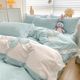 Spring and summer style princess style four-piece set wash cotton girl's heart quilt cover bed sheet bedding small fresh bed cover 4