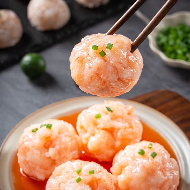 青虾滑大颗粒虾仁虾丸虾球虾饼火锅食材100g*10袋高含量,淘宝优惠券,粉丝福利购,淘宝优惠卷