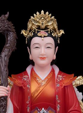 玉皇大帝王母娘娘神像汉白玉彩绘玉帝王母家用供奉摆件天公西王母