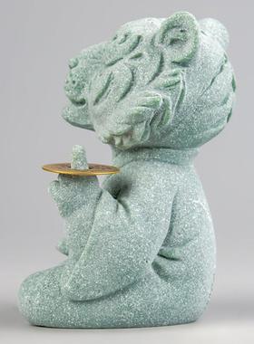 创意国风十二生肖寅虎大师摆件办公室桌面茶桌装饰品小众生日礼物