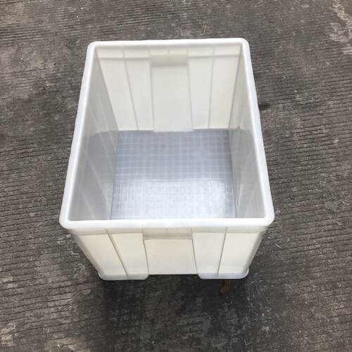 600*500*300长方形带盖物流箱 pp塑料收纳箱 白色塑料箱 熟胶箱 - 图2