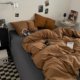 Ins four-piece set mixed and match skin-friendly wash cotton bedding three-piece set bed sheets bed fittings quilt cover student dormitory