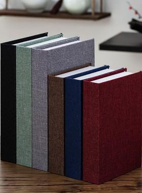 麻布假书仿真书装饰品摆件新中式书房样板间书柜摆设道具书盒模型