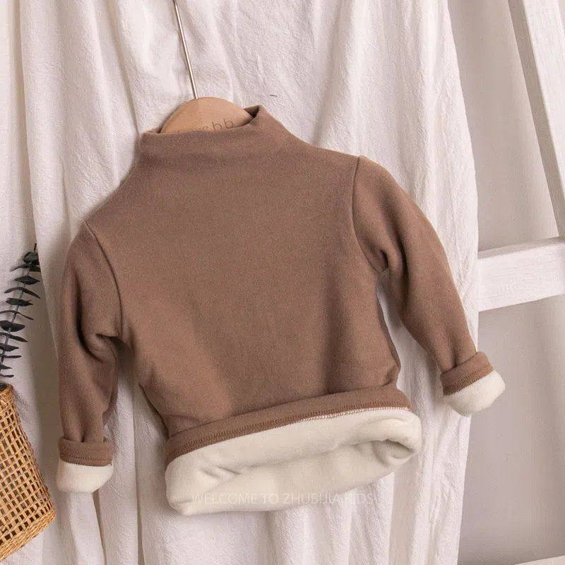 婴儿加绒打底衫秋冬装儿童加厚保暖上衣男女童宝宝一体绒T恤德绒,淘宝优惠券,粉丝福利购,淘宝优惠卷