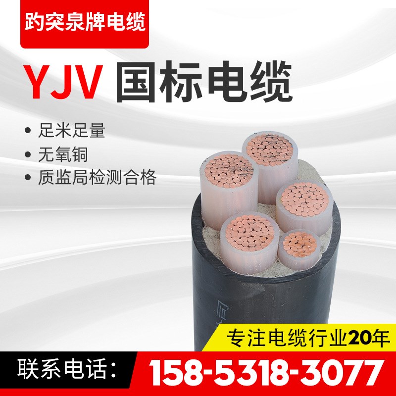 YJV保检测四芯电缆0.6/1KV三芯YJV22阻燃防老化电缆线电缆五芯 - 图0