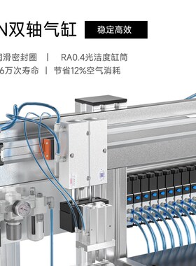 TWSNS双轴气缸TN32*10x20x30x40x50x60x70x80x90x100x125